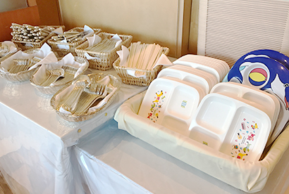 朝食バイキング時のお子様用食器